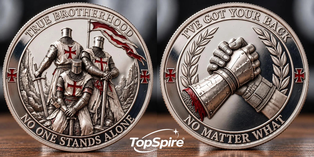 TopSpire®🤝True Brotherhood — No One Stands Alone Commemorative Coin