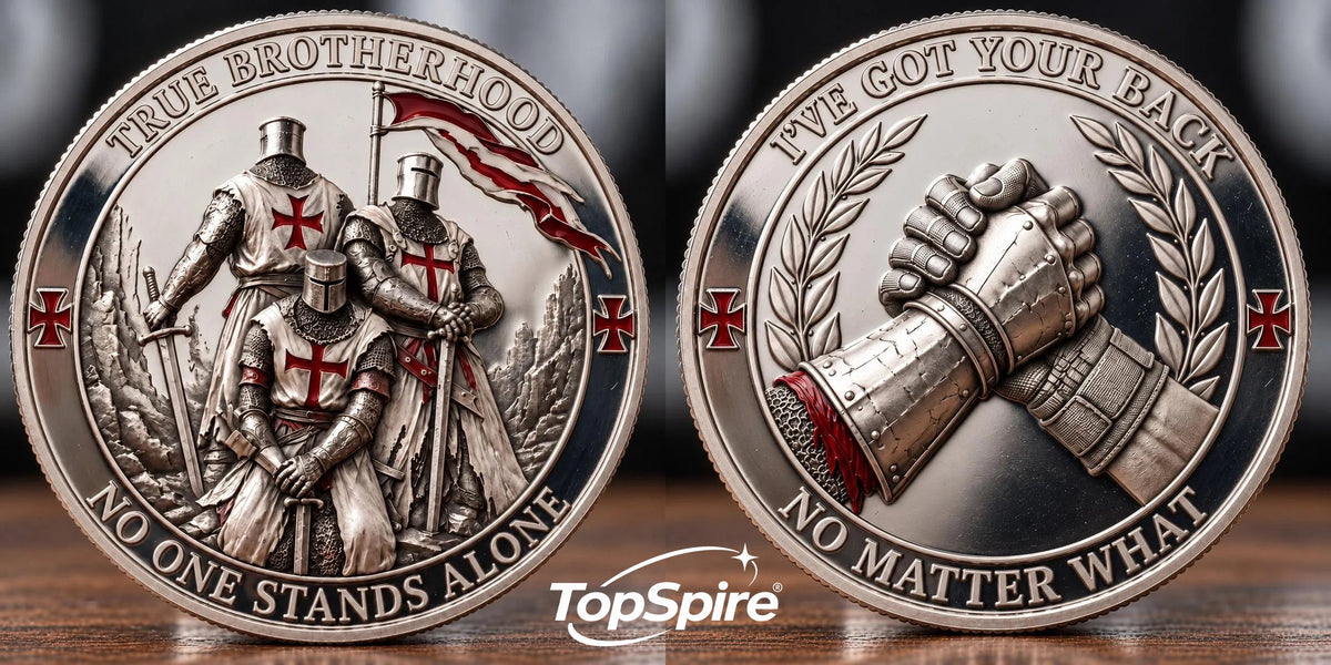TopSpire®🤝True Brotherhood — No One Stands Alone Commemorative Coin
