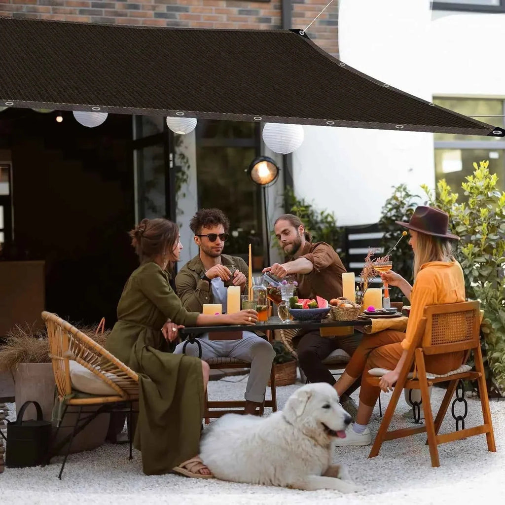 Outdoor courtyard shade net