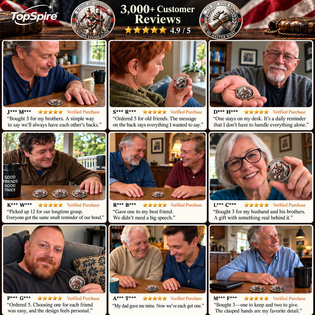 TopSpire®🤝True Brotherhood — No One Stands Alone Commemorative Coin
