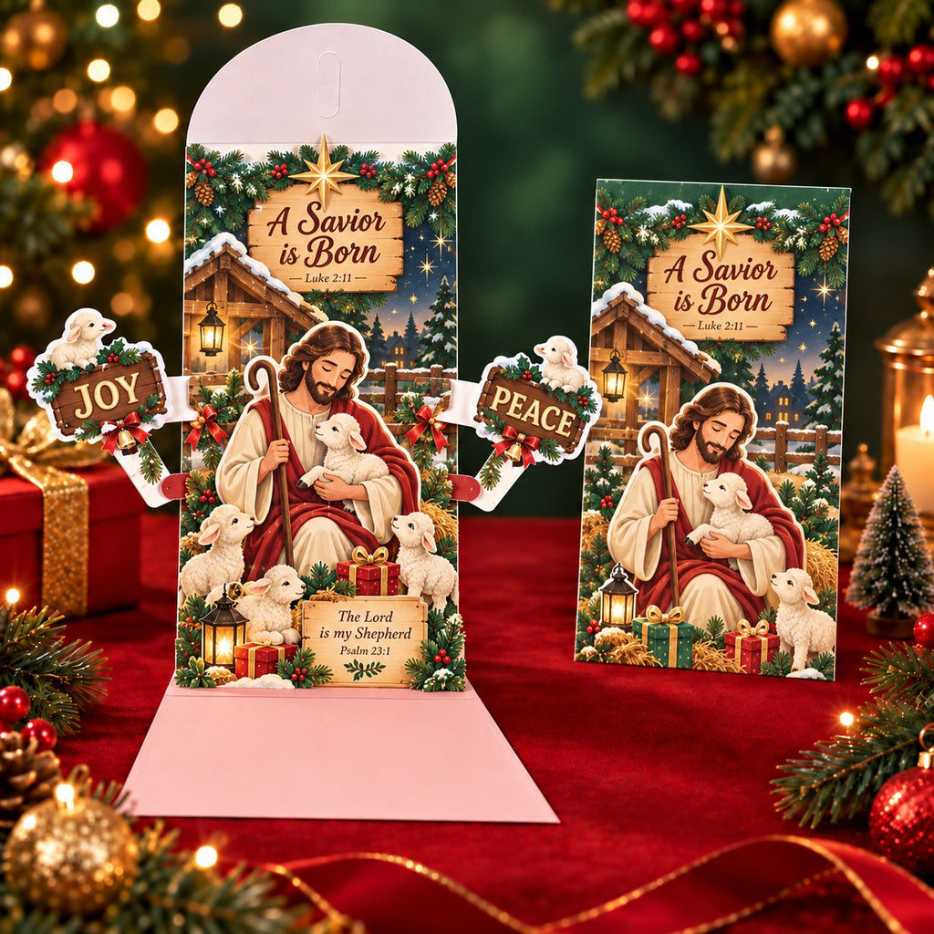 ⏰LAST DAY 50% OFF 🎄Handmade 3D Christmas Money Card – Pop-Up Holiday Card with Cash Envelope & Message Space 💌✍💵