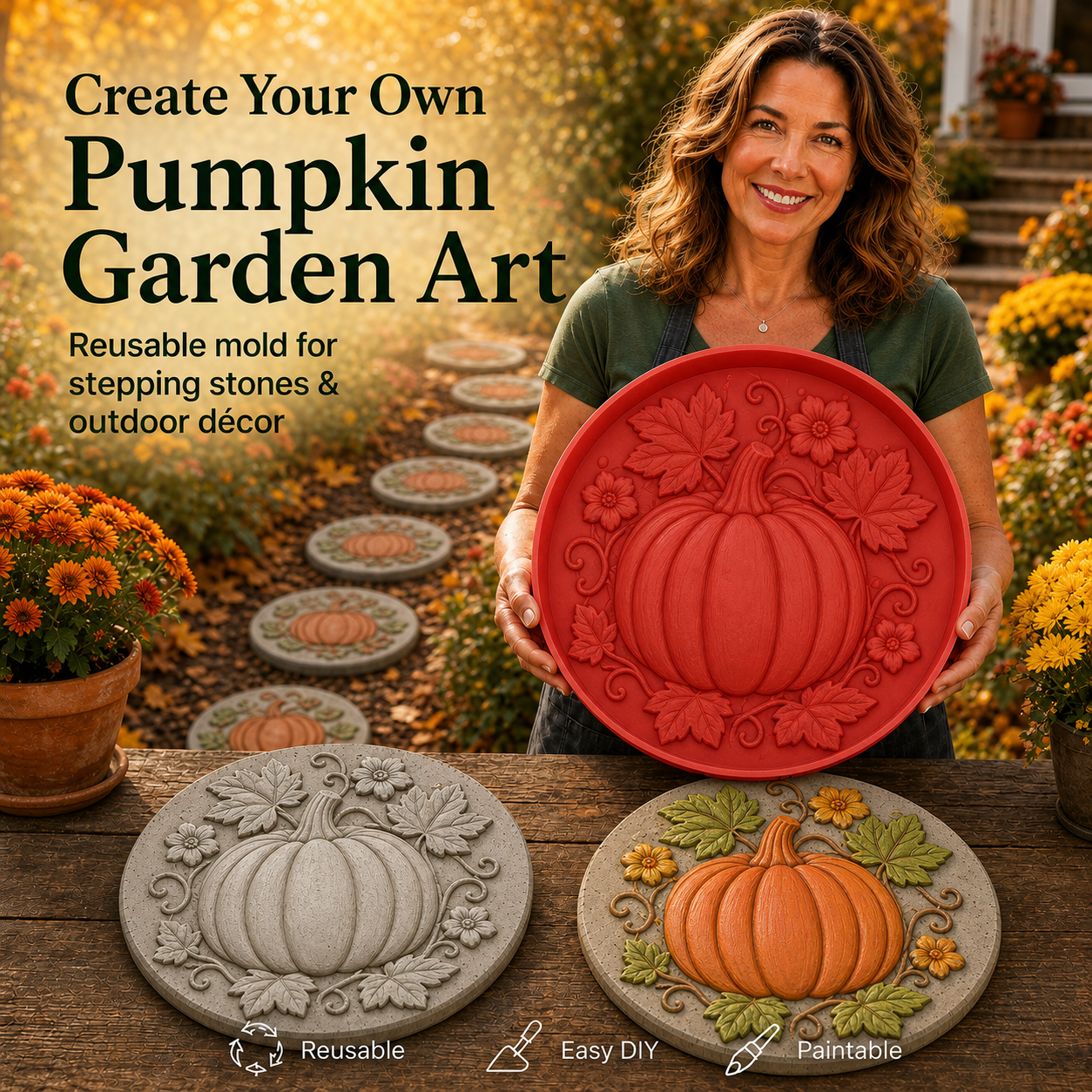 Halloween Garden Stepping Stone Mold