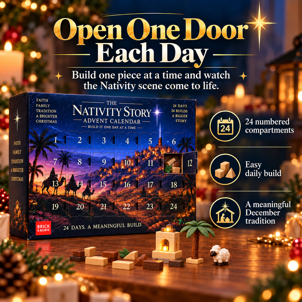 ✝️Nativity Advent Calendar – 24-Day Buildable Christmas Nativity Set✨