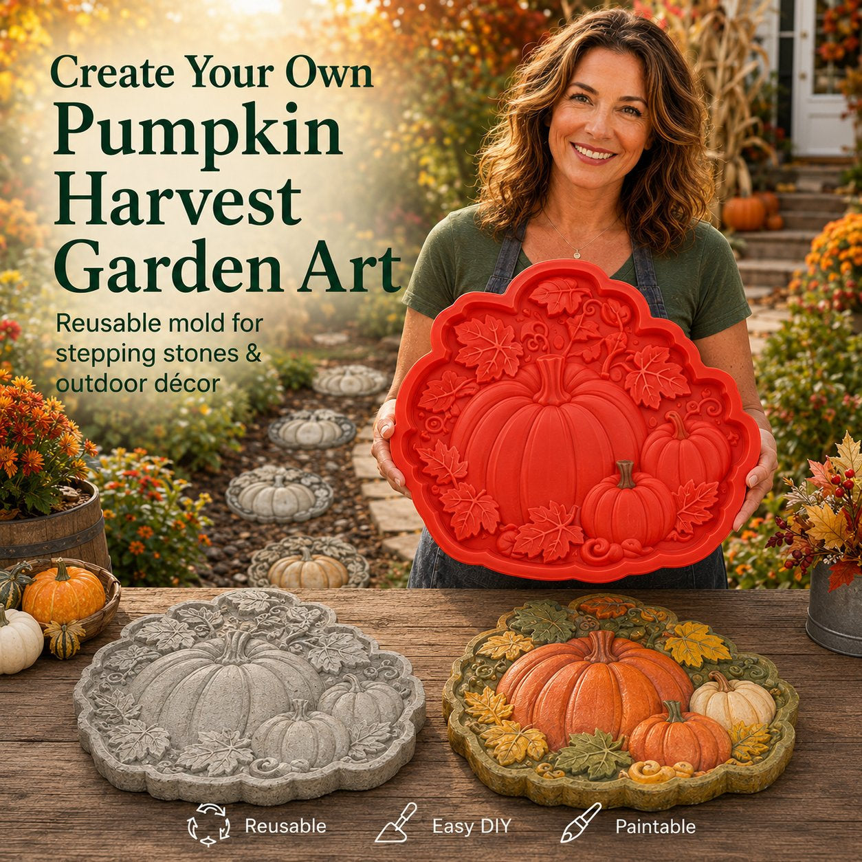 Garden Art Stepping Stone Mold💥