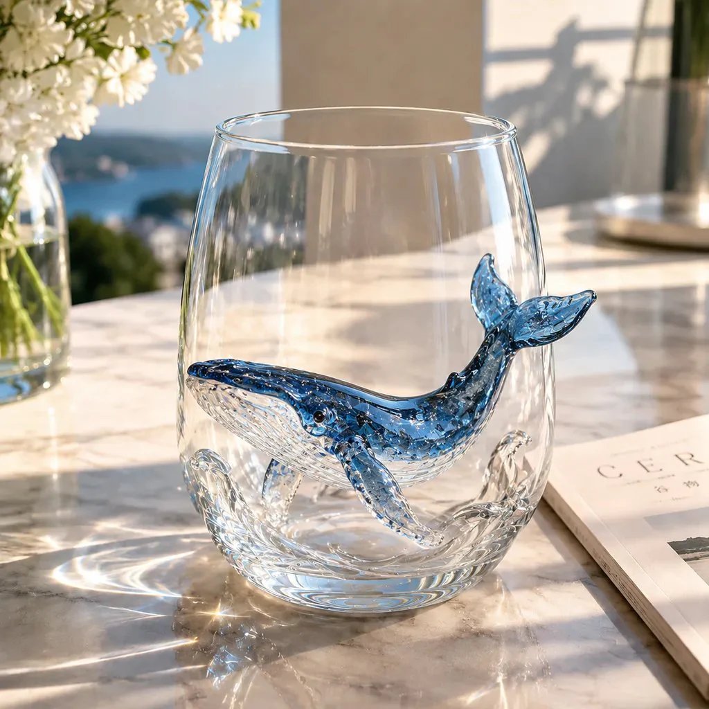 Bring the Ocean to Every Sip with Stunning 3D Artisan Glassware 🌊
