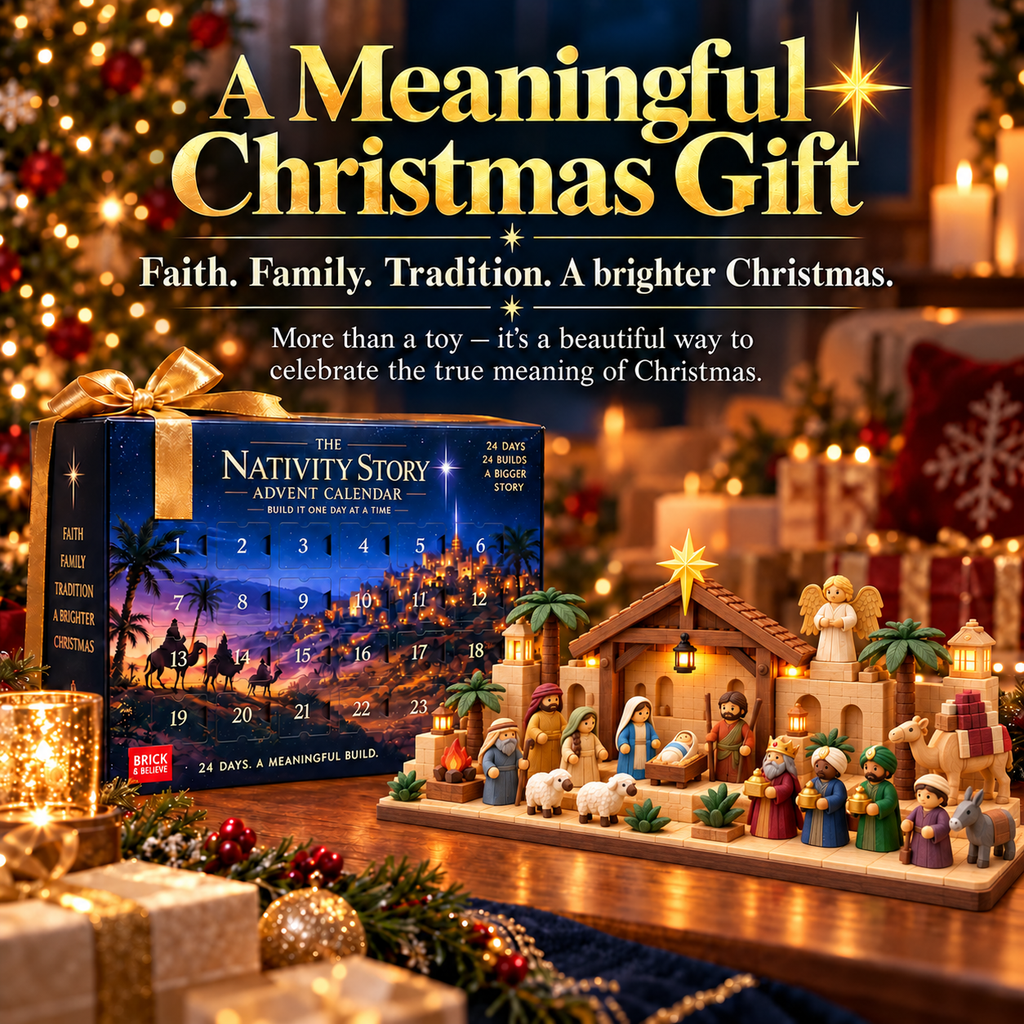 ✝️Nativity Advent Calendar – 24-Day Buildable Christmas Nativity Set✨