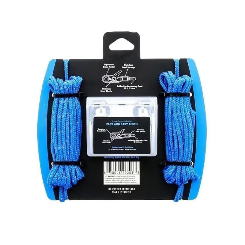 No-Knot Rope Tightener Kit – Pull-to-Lock, Quick-Release Tie-Down System