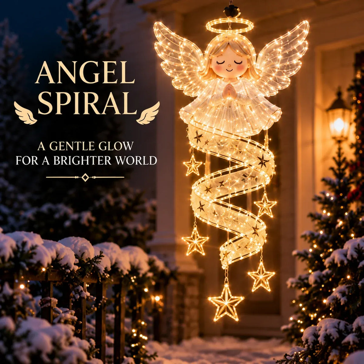 ⏳ Last Day 49% OFF – 🎄Christmas Magic Spiral™ Hanging LED Light Collection