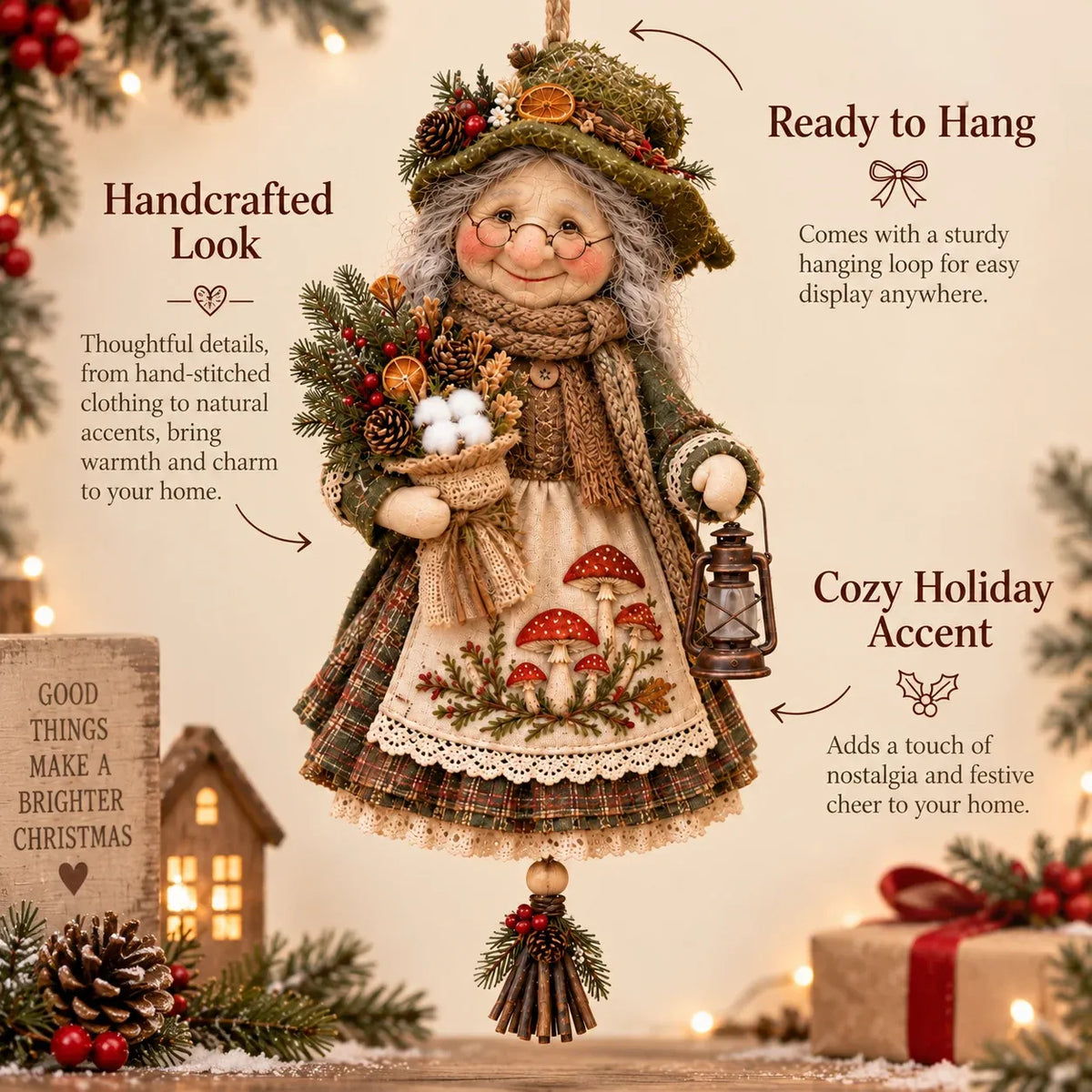 ✨Last Day 50% OFF✨Handmade Good Luck Granny – Bring Home Warmth & Good Fortune
