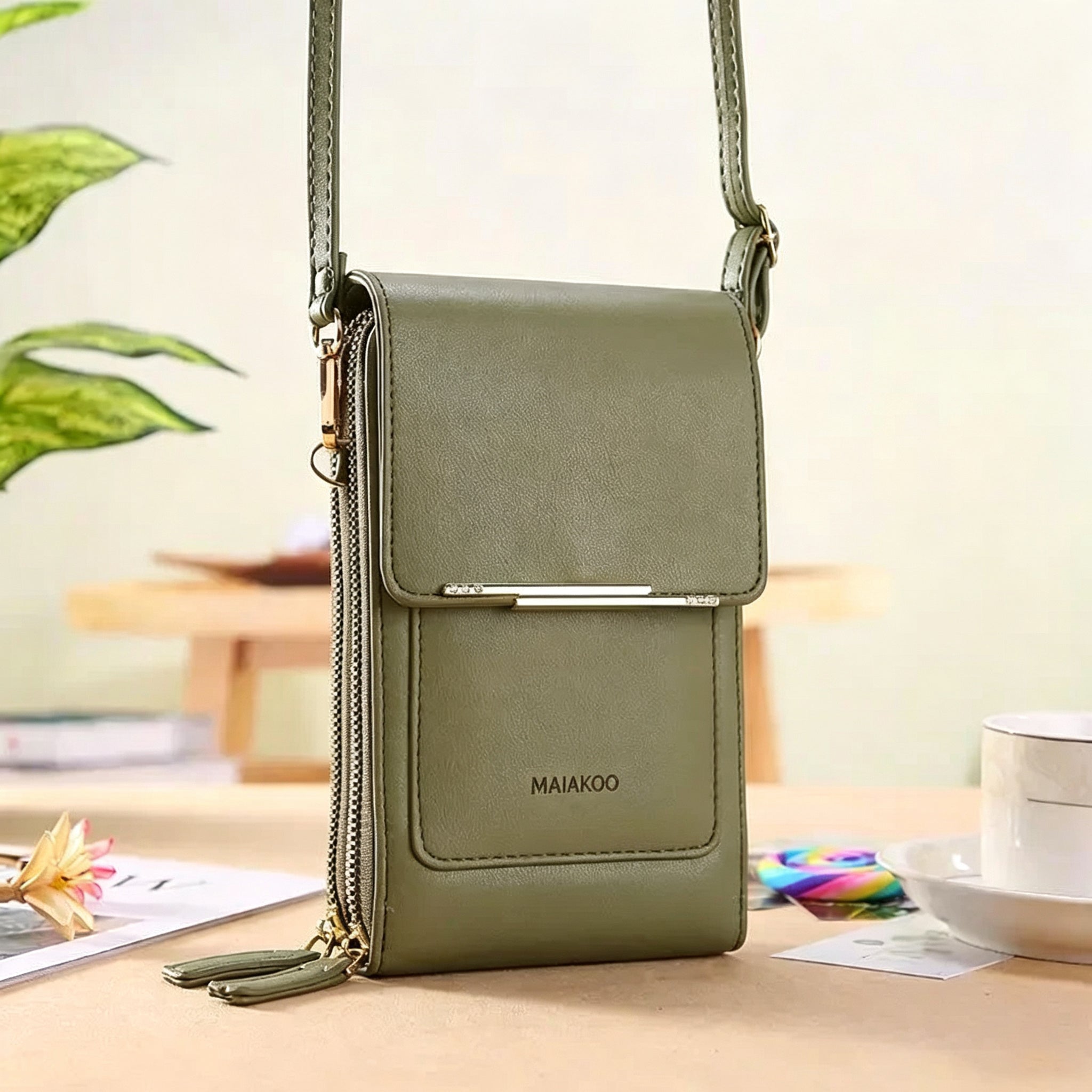 2026 Trendy Minimalist Elegant Women's Touchscreen Crossbody Phone Wallet