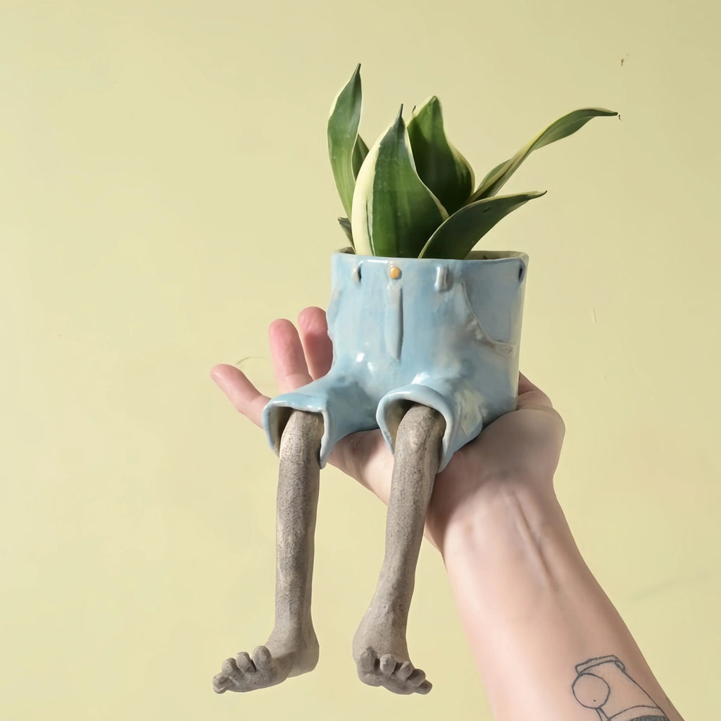 🌿✨ NEW 2026 | Flumyr® LeggyBloom™ — Viral Sitting Planter 🪴👖 Denim Skirt Edition ✨