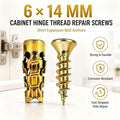 High Strength Hinge Repair Screws | 6×14mm Door Hinge Thread Repair Screws Kit