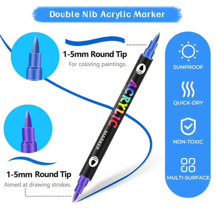 🎨Last Day Promotion 49% OFF🔥Double-Ended Art Markers for Professionals & Beginners!
