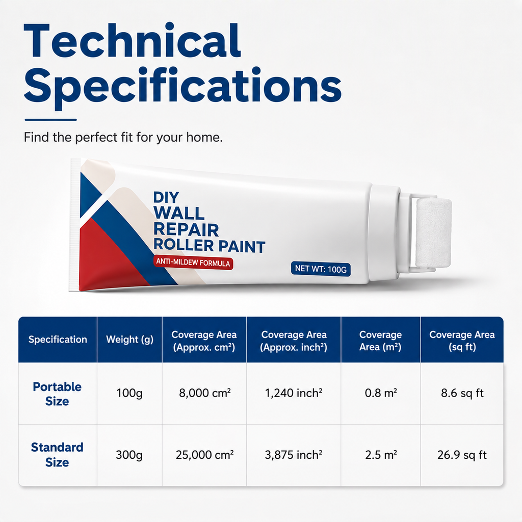 🔥Last Day 50% OFF - Waterproof Wall Repair Paste with Integrated Small Roller Brush