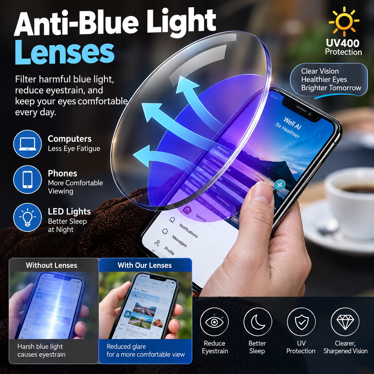 Almost Gone-🔥VisionSync AutoFocus+ Multifocal Glasses