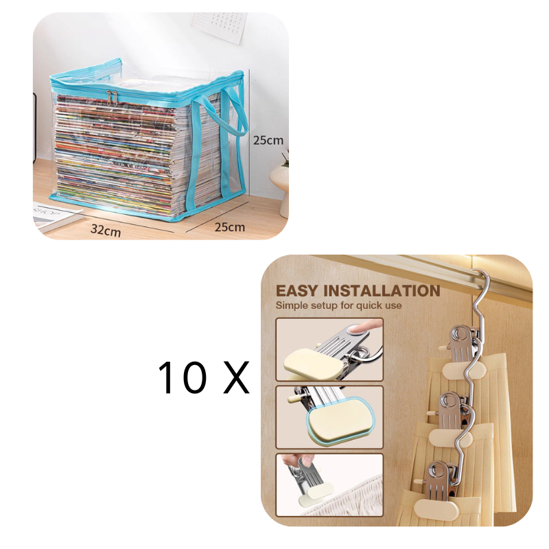 Portable Large Heavy-Duty Thick Plastic Clear Storage Box with Hinged Lid | Home, Travel & Camping