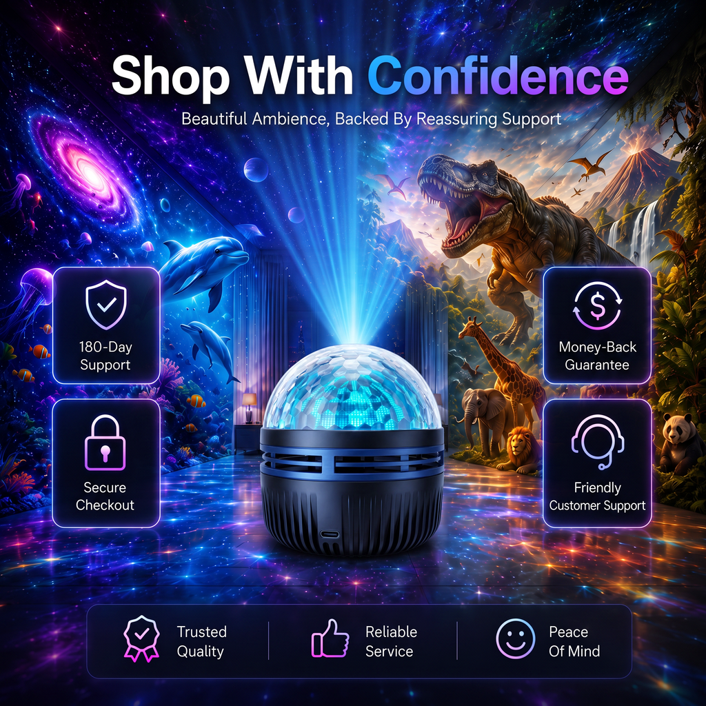 360° Smart Holographic Starry Sky Projector (HD Smart Dynamic 5D)
