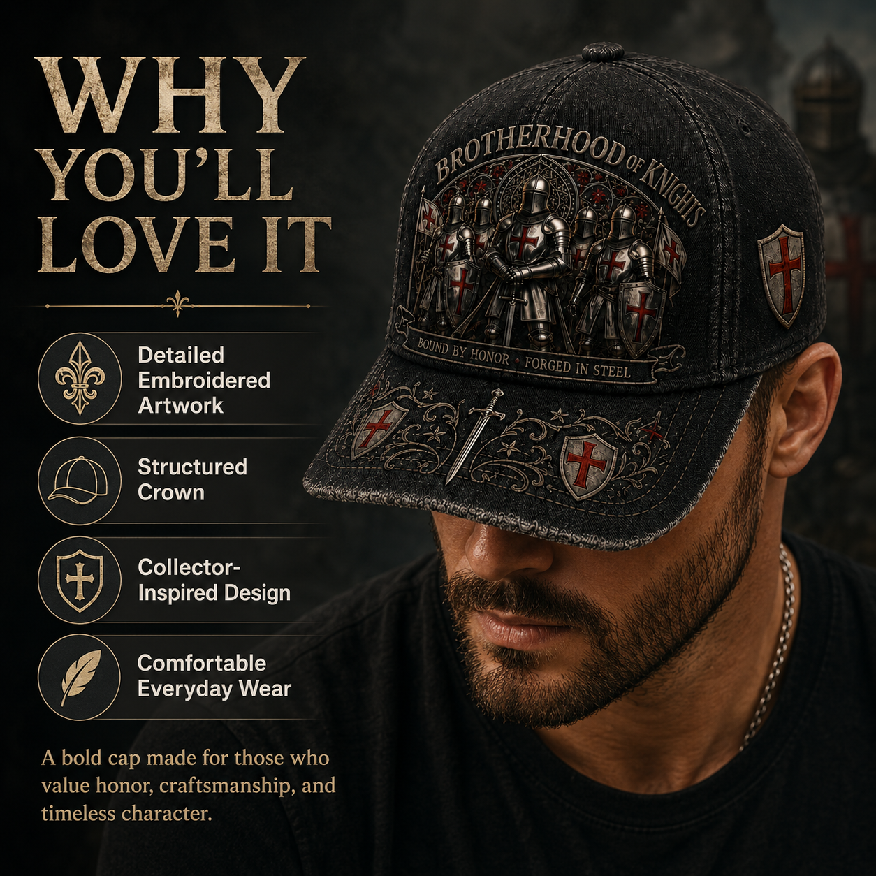 Brotherhood Of Knights Honor Cap