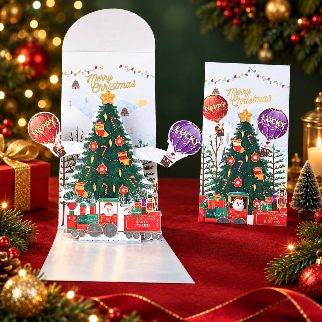 ⏰LAST DAY 50% OFF 🎄Handmade 3D Christmas Money Card – Pop-Up Holiday Card with Cash Envelope & Message Space 💌✍💵