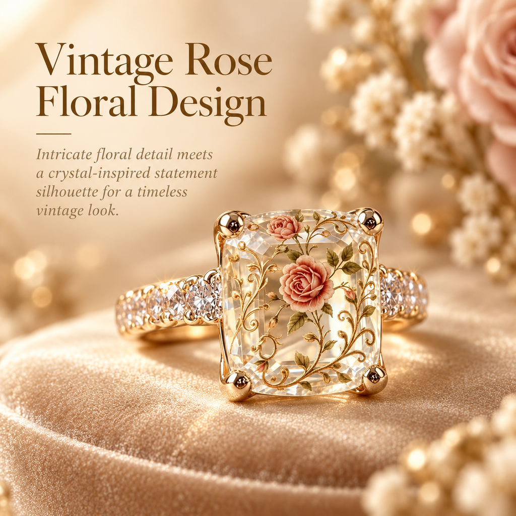 🔥 Last Day 50% OFF – 💍Vintage Rose Floral Ring