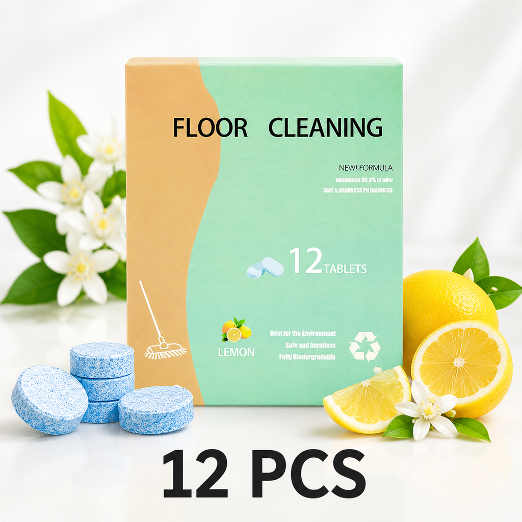 Fast-Drying Lemon Floor Cleaning Tablets