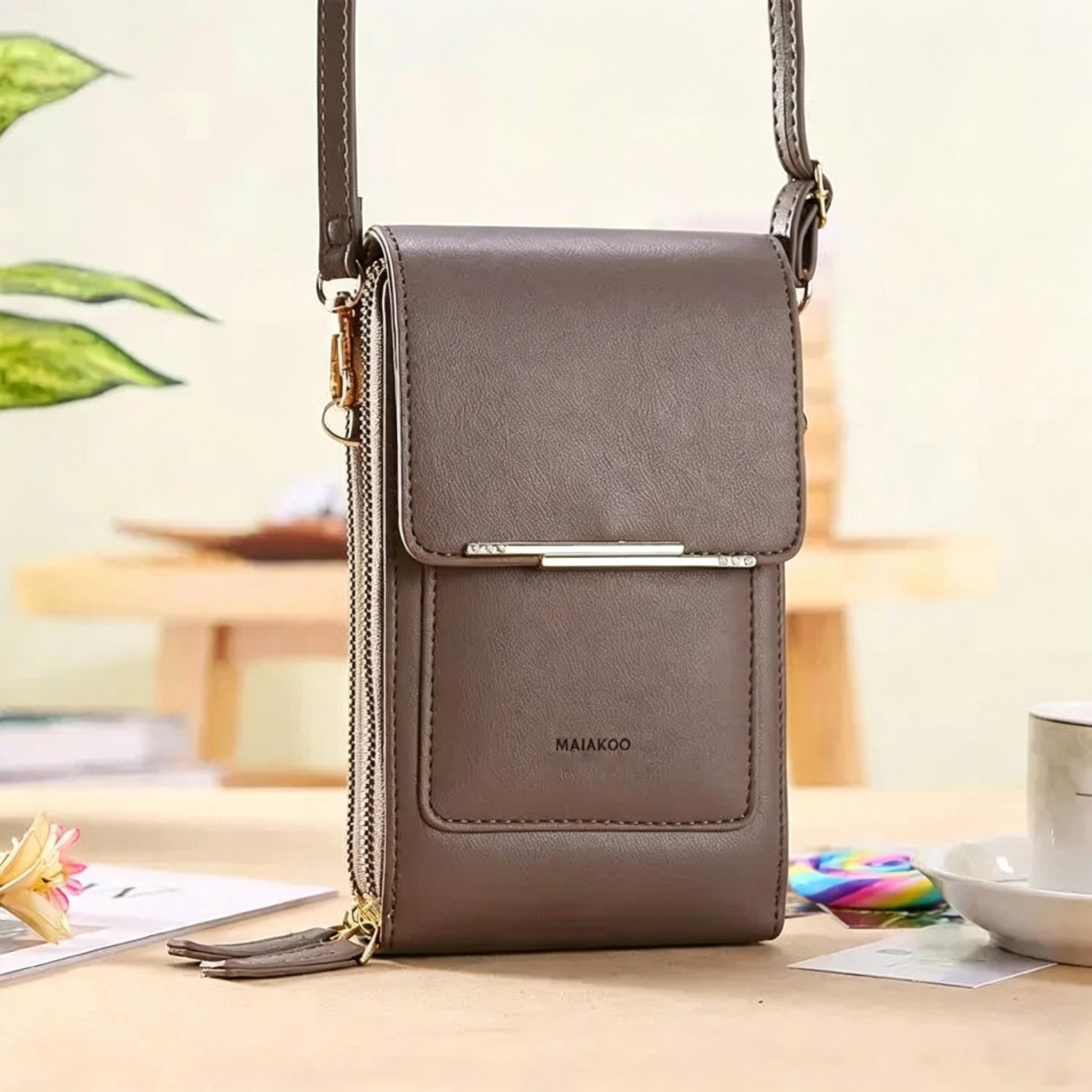 2026 Trendy Minimalist Elegant Women's Touchscreen Crossbody Phone Wallet