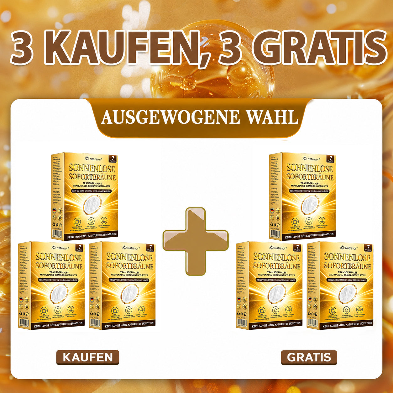 ⭐ 𝗡𝗮𝘁𝗿𝗮𝘃𝗼𝗿® Mikronadel-Bräunungspflaster: Natürlicher Bronze-Glow ohne UV & DHA