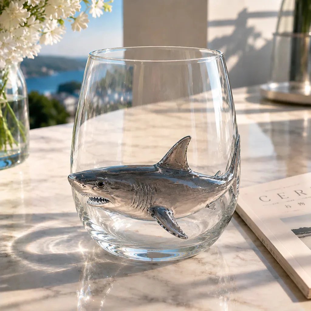 Bring the Ocean to Every Sip with Stunning 3D Artisan Glassware 🌊