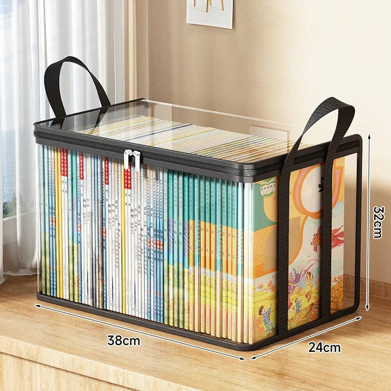 Portable Large Heavy-Duty Thick Plastic Clear Storage Box with Hinged Lid | Home, Travel & Camping