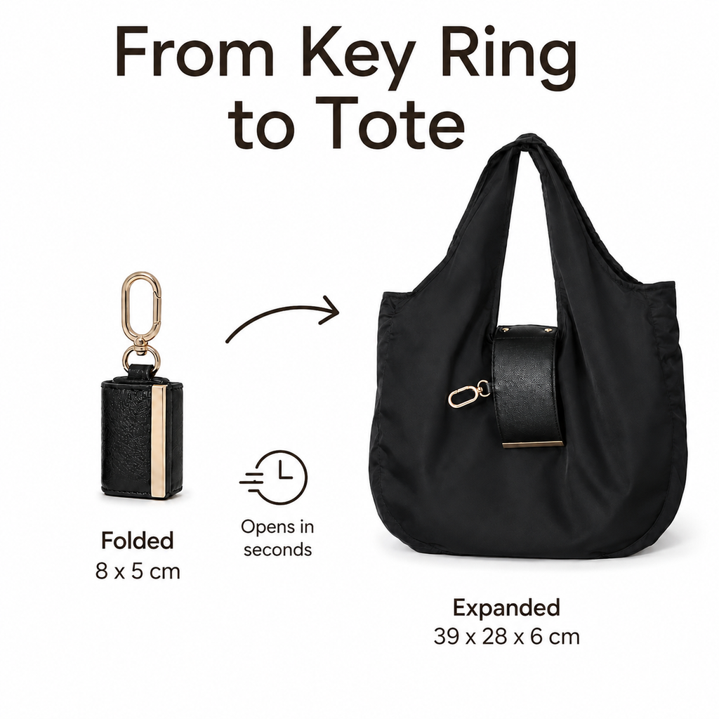 FoldAway™ Everyday Keychain Tote Bag