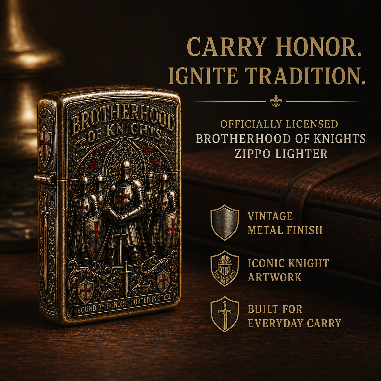 ⚔️ Brotherhood Of Knights Vintage Lighter | 2026 Limited Edition