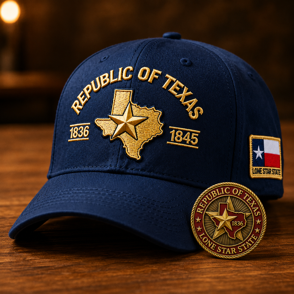 Republic of Texas Embroidered Cap
