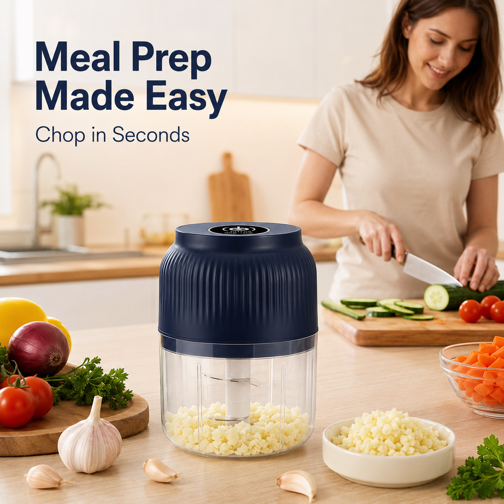Mini Electric Food Chopper – One-Press Garlic & Veggie Prep 🍳🥕🧄