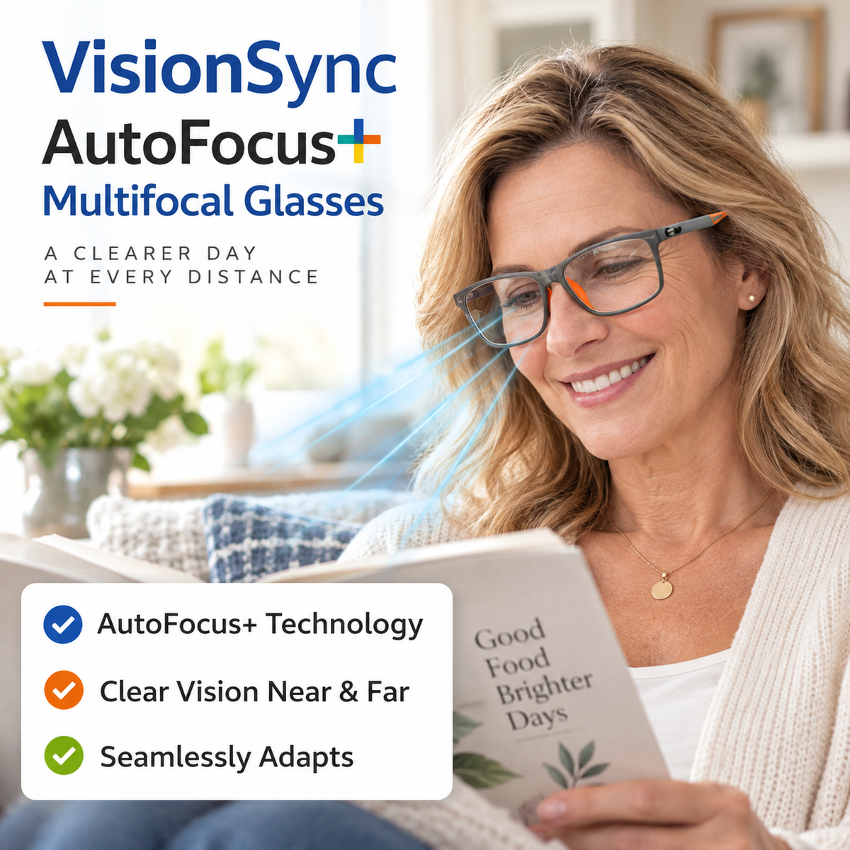 Almost Gone-🔥VisionSync AutoFocus+ Multifocal Glasses