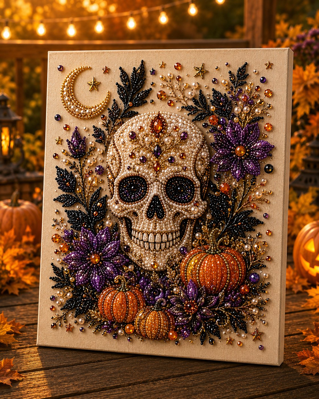 Halloween Pearl Art DIY Kit – Turn Tiny Pearls into Spooky-Cute Magic （BUY 2 FREE SHIPPING)