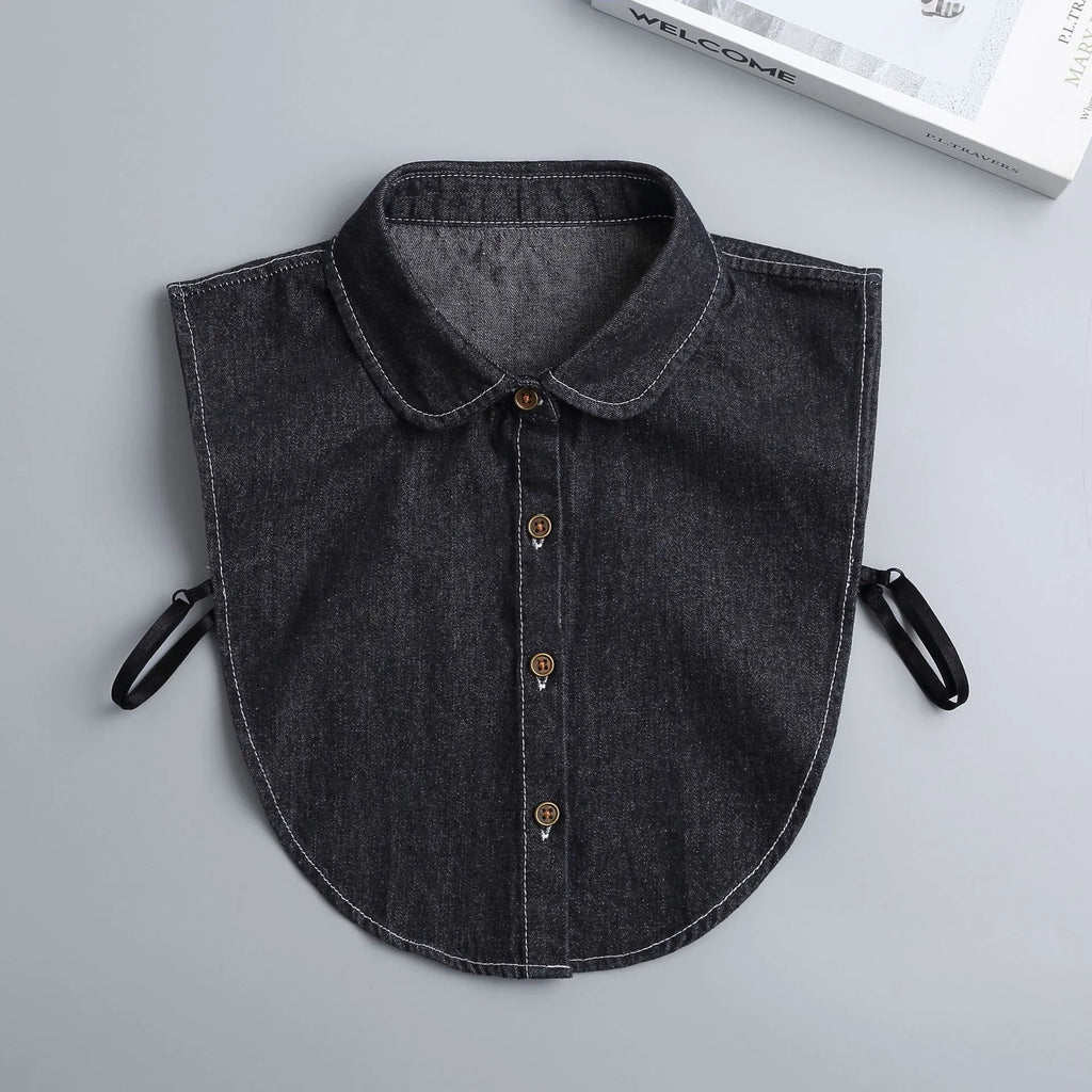 🔥 Denim False Collar – The Ultimate Layering Essential for Women 👕✨
