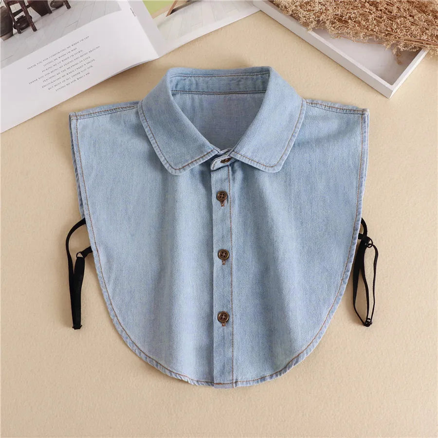 🔥 Denim False Collar – The Ultimate Layering Essential for Women 👕✨