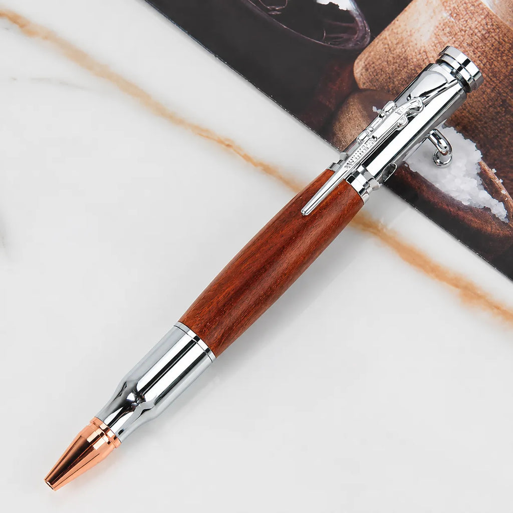 🖊Handcrafted by Jake Wilson 🖊 Bolt-Action Wooden Pen™ | Real Wood & Precision Metalwork
