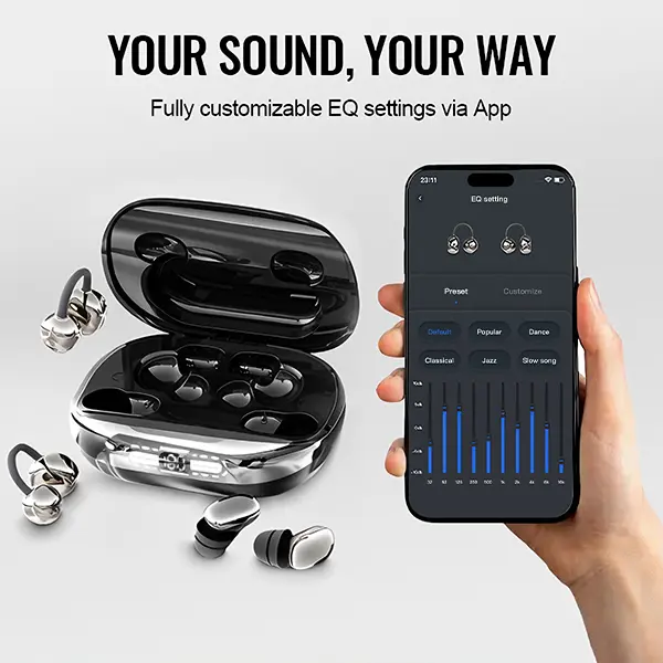 3-in-1 Wireless Earbuds with Power Bank Charging Case | 4 Clip-On & Sleep Earbuds, Noise Cancelling & IPX5 Water Resistant