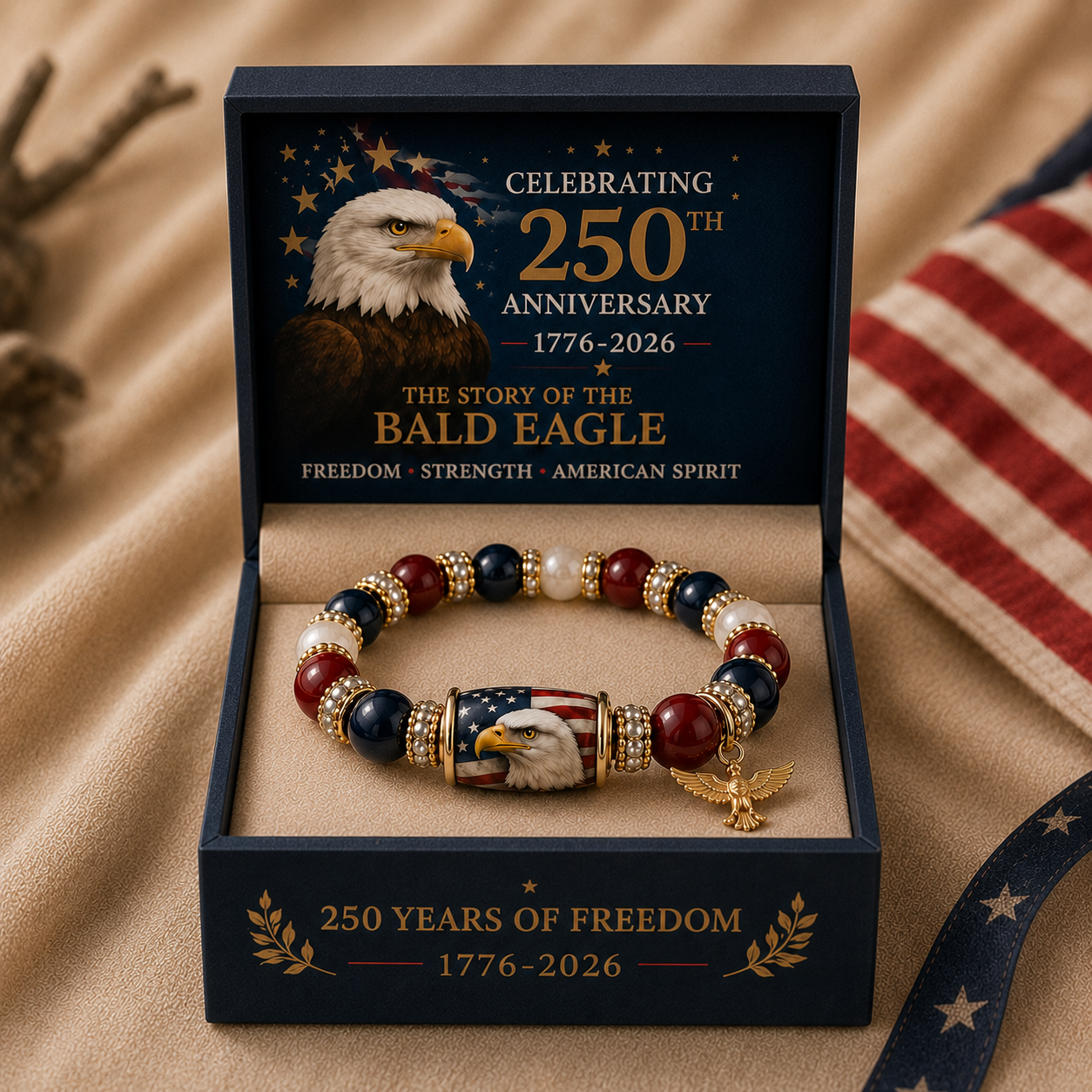 🇺🇸 Celebrate Freedom & Honor 💎 | USA 250th Anniversary Limited Edition Bracelet✨ - 11 In Stock