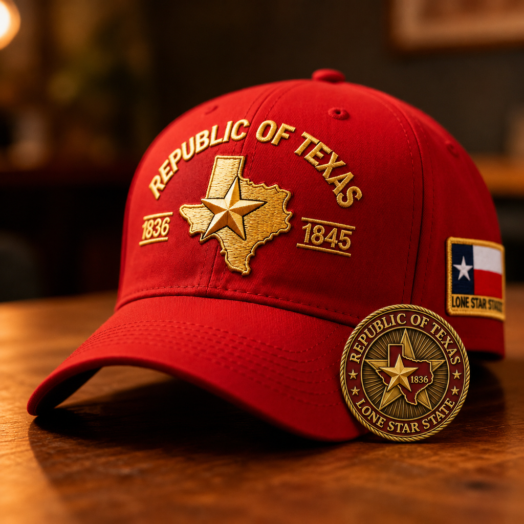 Republic of Texas Embroidered Cap