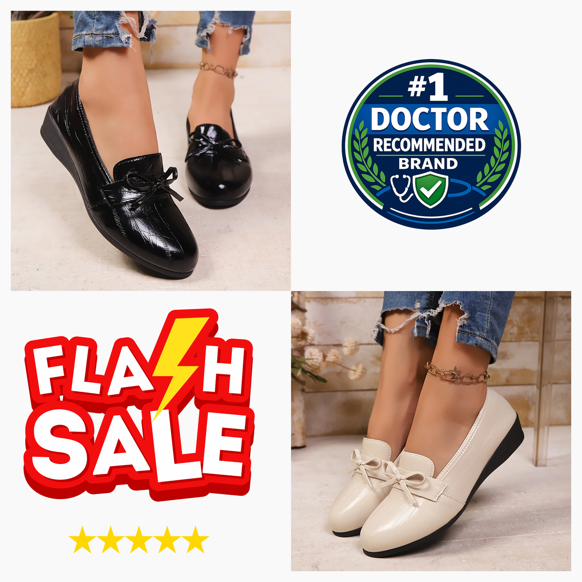 Last Day Sale 60% - Women's orthopedic loafers, comfortable leather material