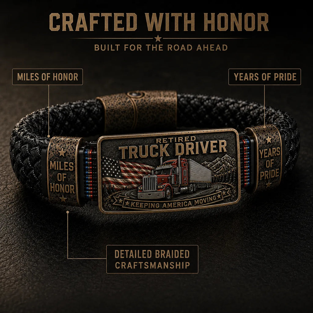 ⭐Retired Truck DriverBracelet - Honor TheMiles.Celebrate The Legacy