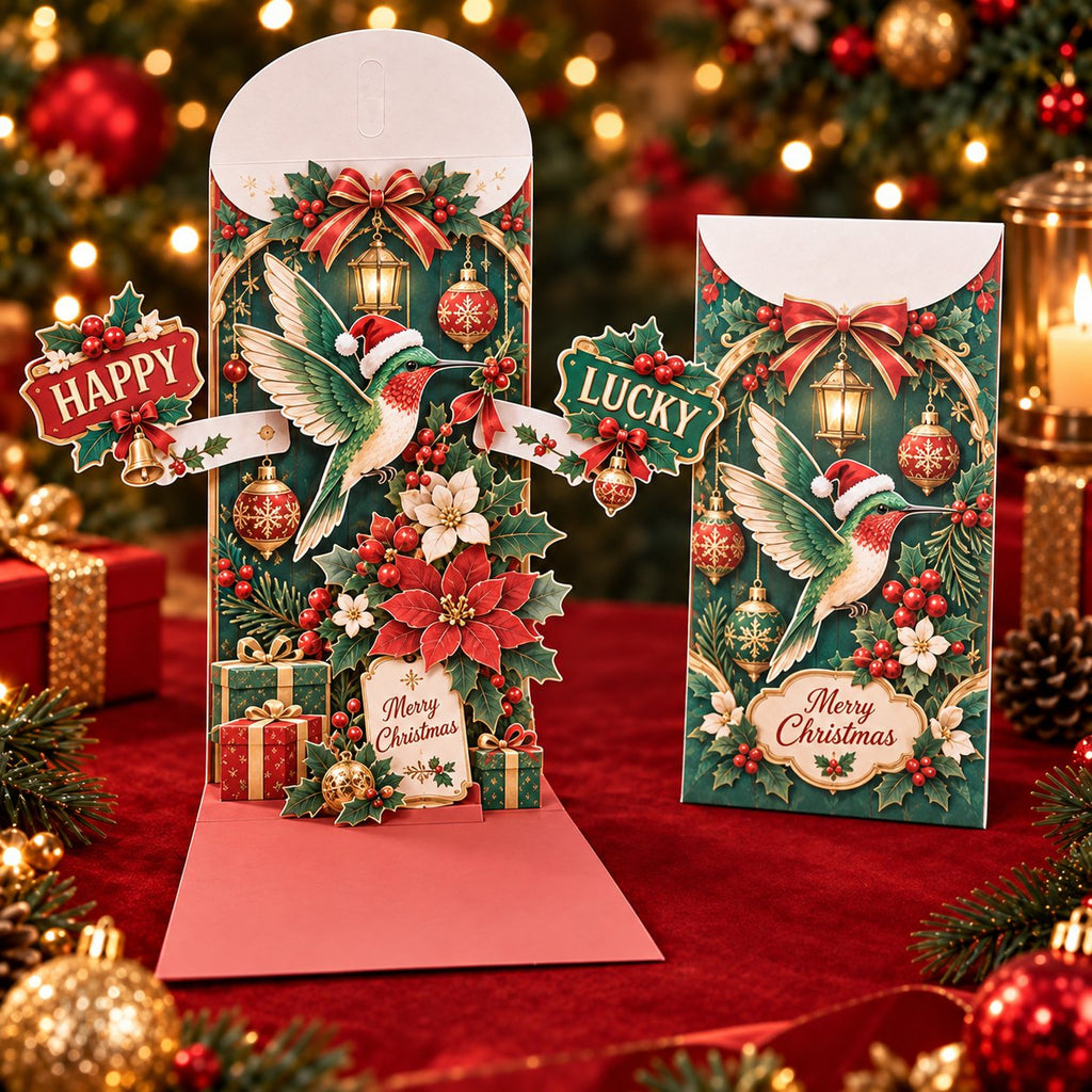 ⏰LAST DAY 50% OFF 🎄Handmade 3D Christmas Money Card – Pop-Up Holiday Card with Cash Envelope & Message Space 💌✍💵