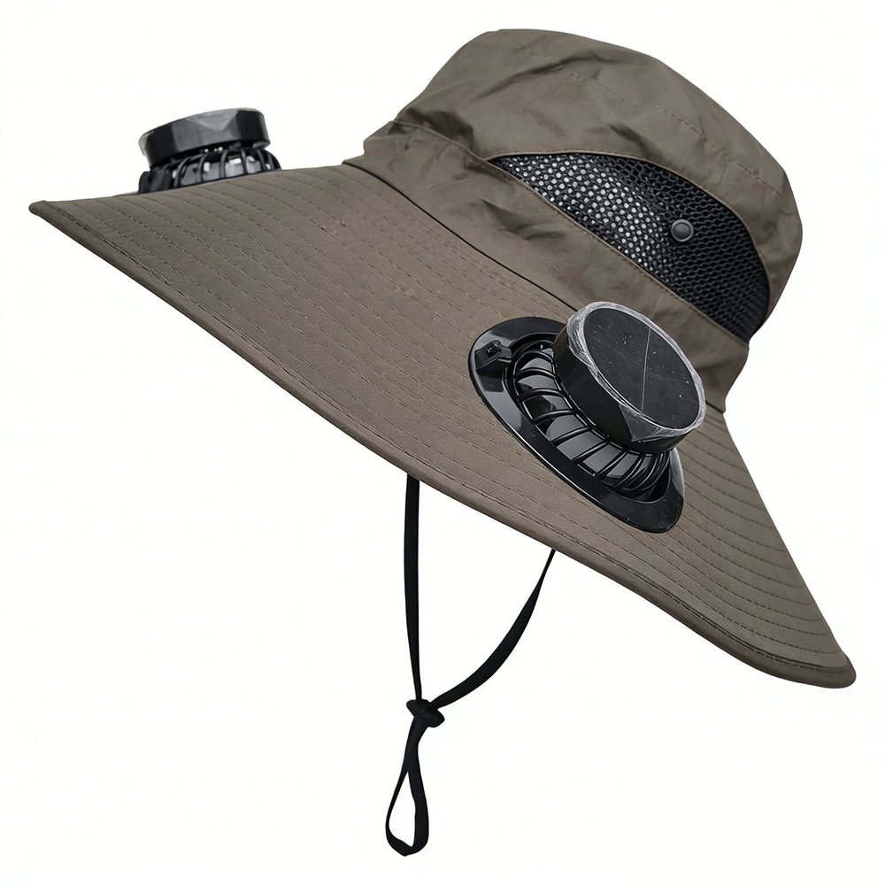 Solar fan cap