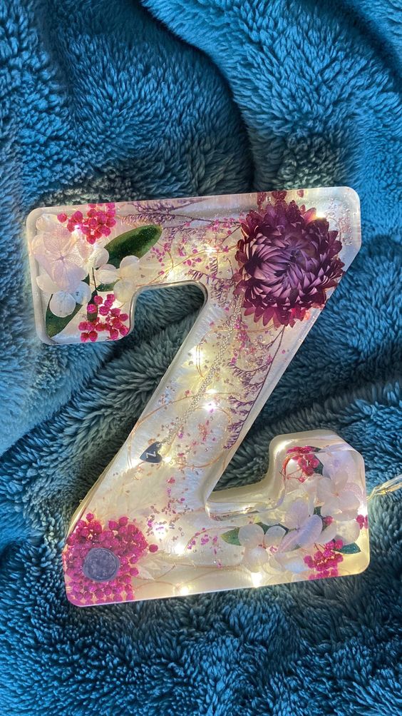 Flowers Resin Night Light