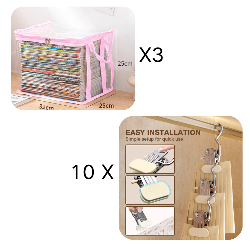 Portable Large Heavy-Duty Thick Plastic Clear Storage Box with Hinged Lid | Home, Travel & Camping