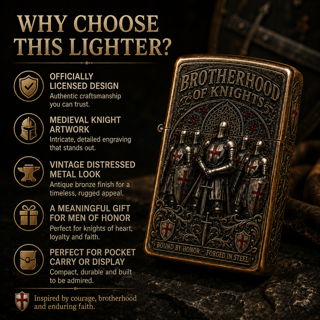 ⚔️ Brotherhood Of Knights Vintage Lighter | 2026 Limited Edition