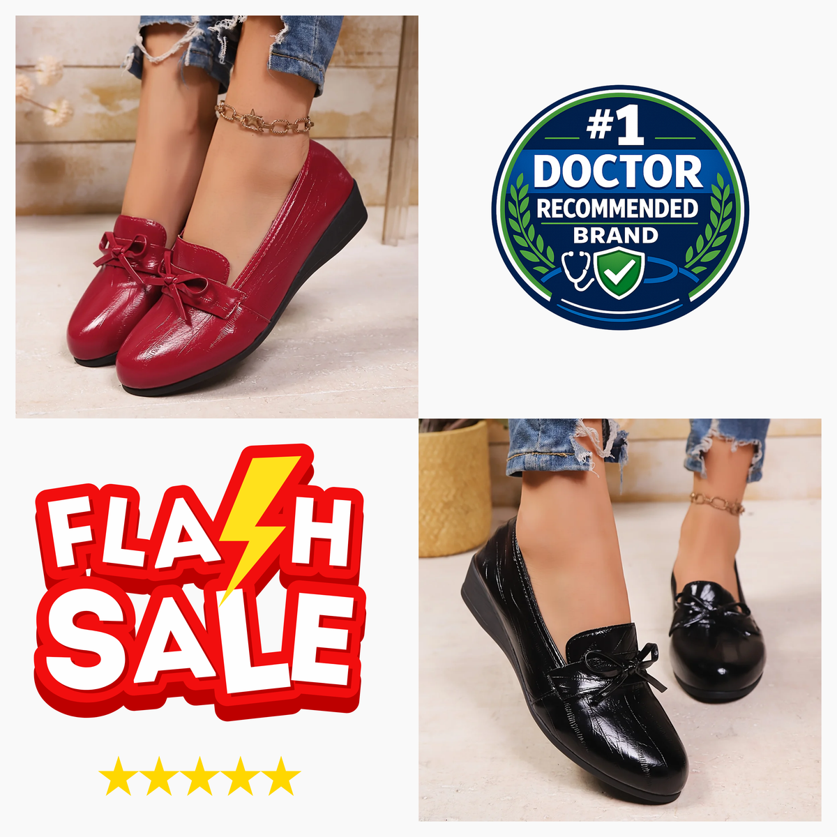 Last Day Sale 60% - Women's orthopedic loafers, comfortable leather material