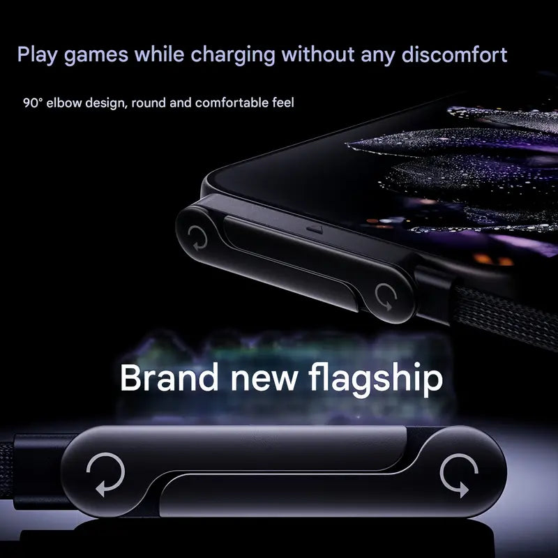 2-in-1 Invisible Holder Charger Cable|240w super fast charging Fast Charging Cord